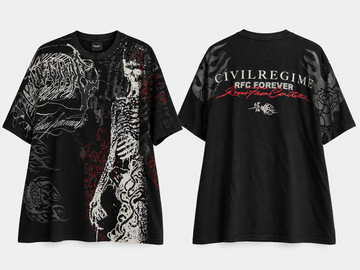 Civil Regime - Oversized T-Shirt-Skeleton