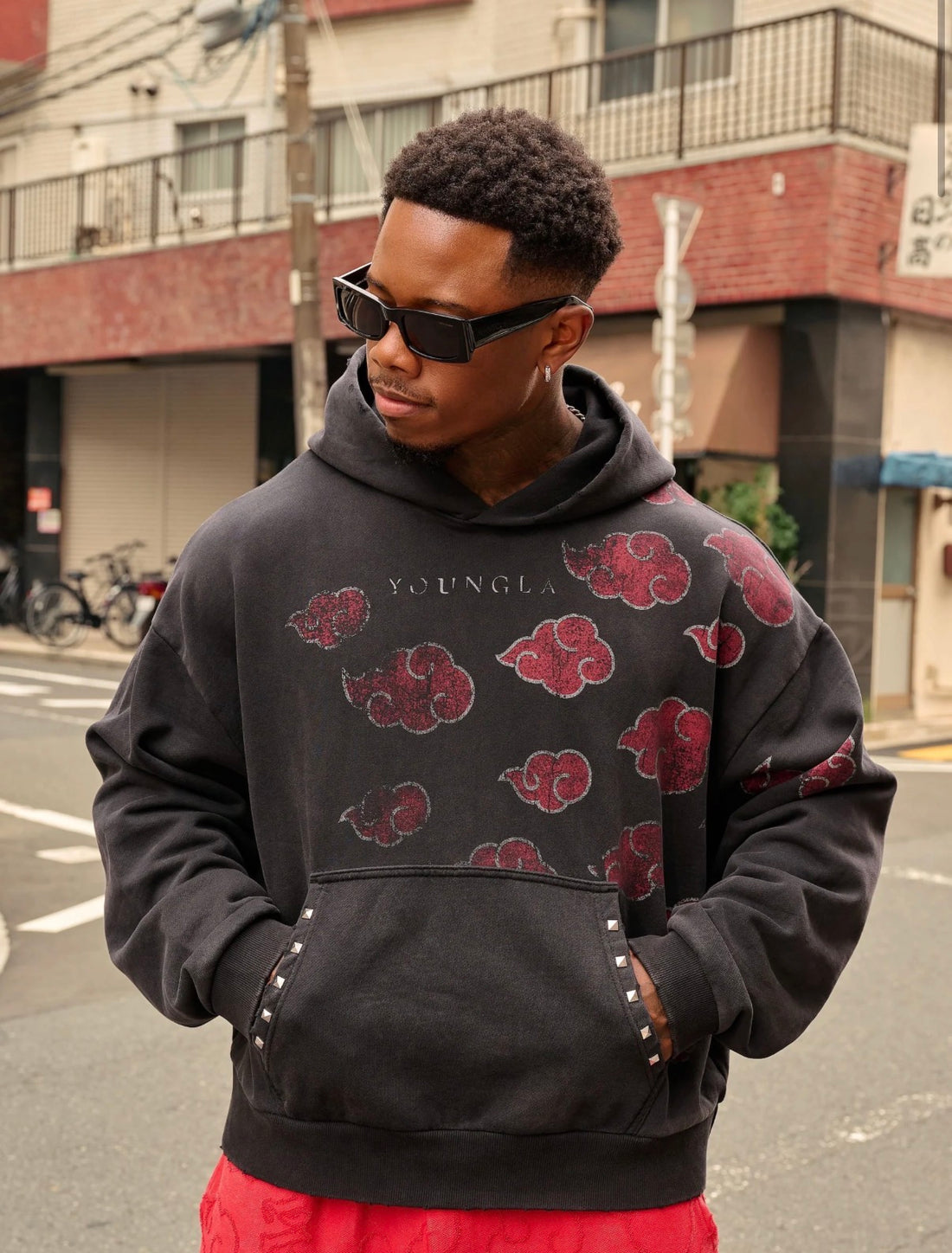 YoungLA-Naruto: Akatsuki Stud Hoodies