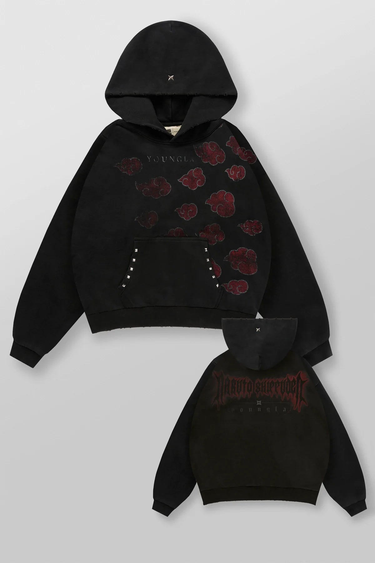 YoungLA-Naruto: Akatsuki Stud Hoodies