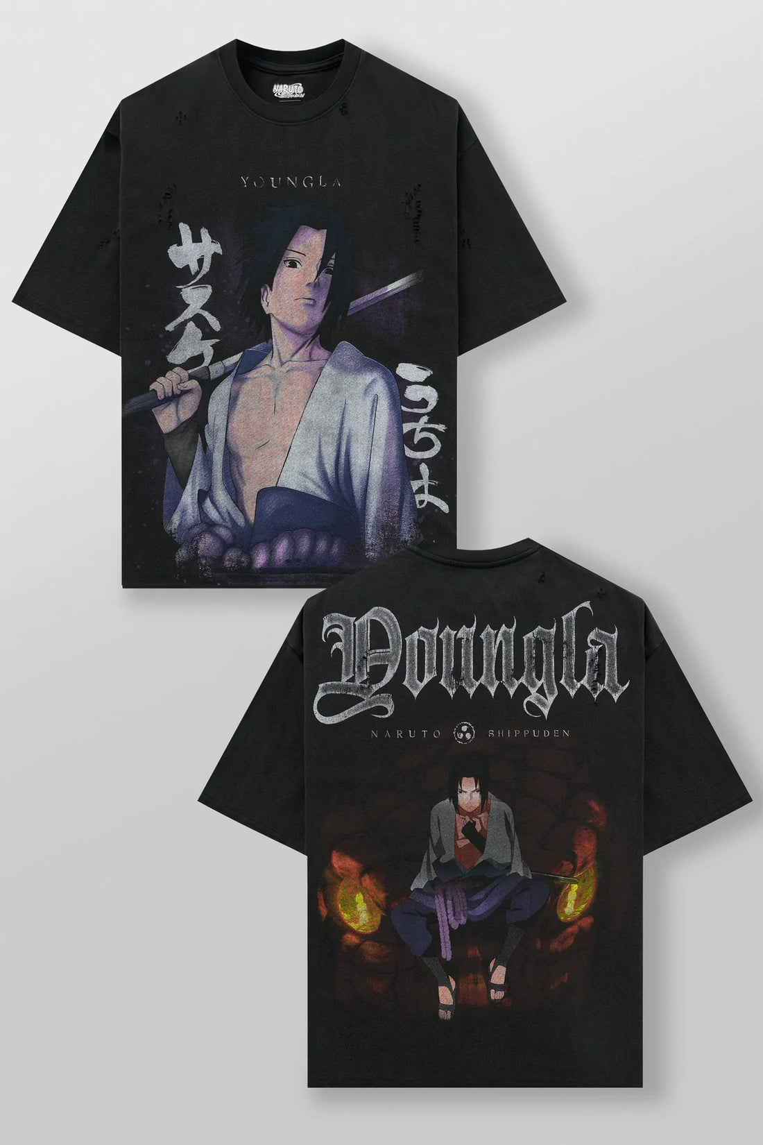 YoungLa: Sasuke Distressed Oversized T-shirt