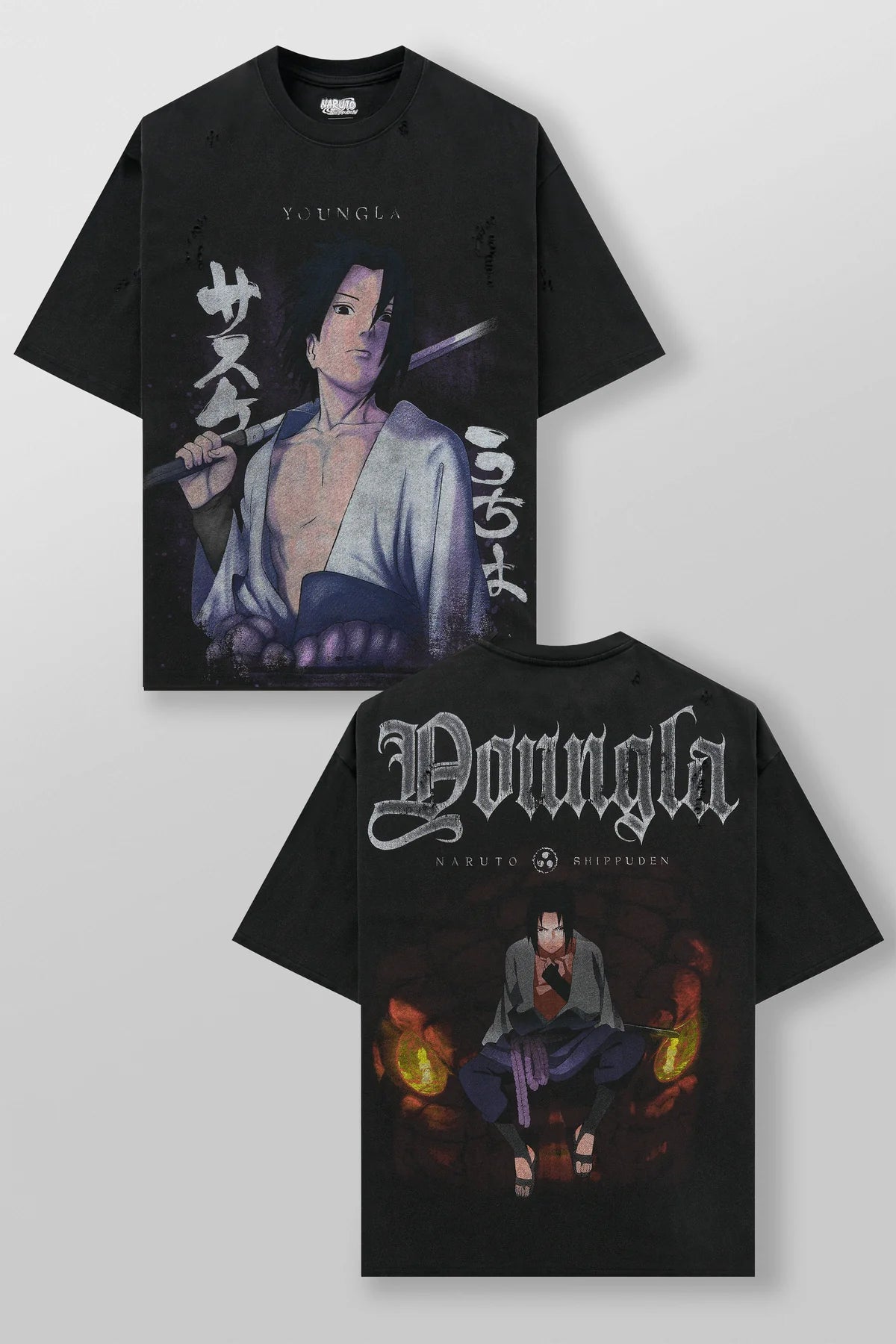 YoungLa: Sasuke Distressed Oversized T-shirt