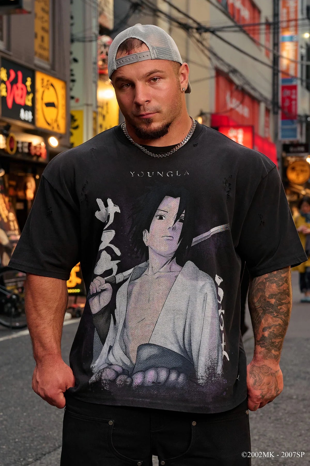 YoungLa: Sasuke Distressed Oversized T-shirt