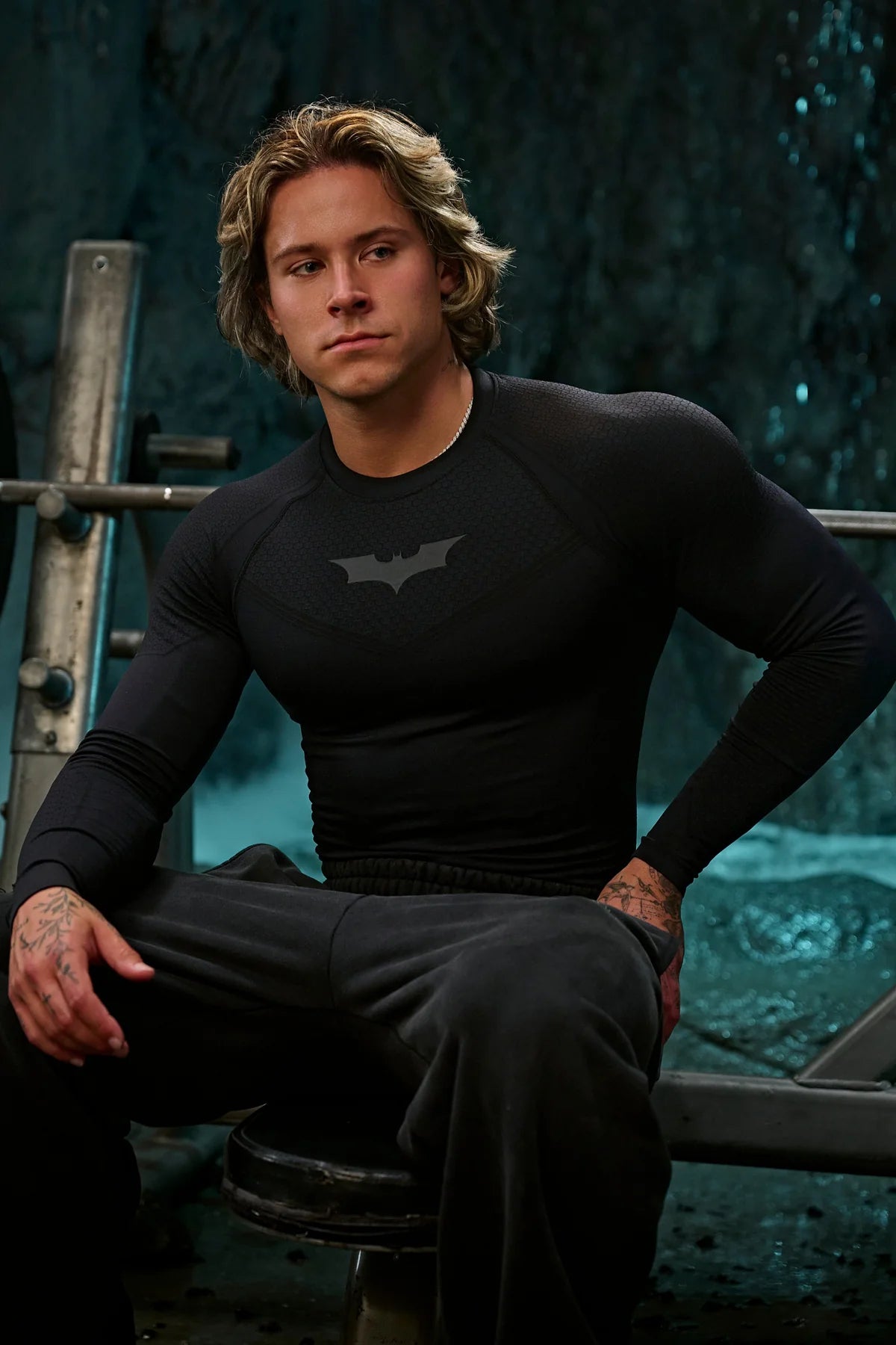 YoungLA Batman Compression ALLBLACK Longsleeves