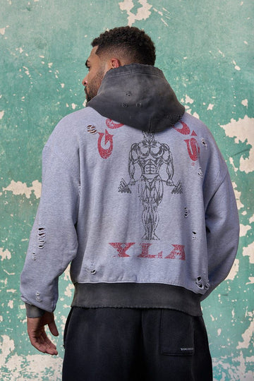 5168 - Gold's Iron Legacy Distress Hoodies